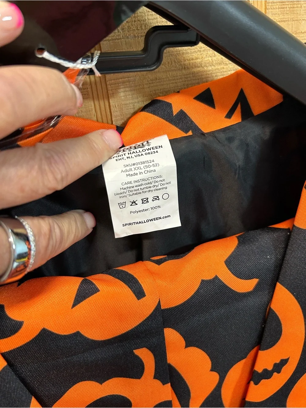NWT Men’s Spirit Pumpkin Suit in Orange and Black - Jacket, Pants & Tie Size XXL